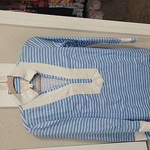 Sail to Sable blue stripe swim cover up